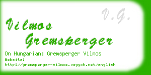 vilmos gremsperger business card